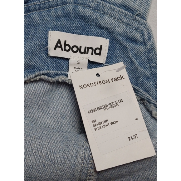NWOT Abound Jean Short Overalls Size S - Picture 7 of 8